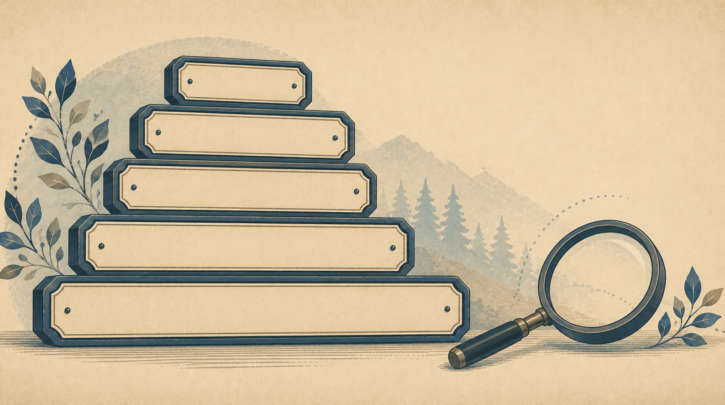 Illustration representing the most common Swedish surnames