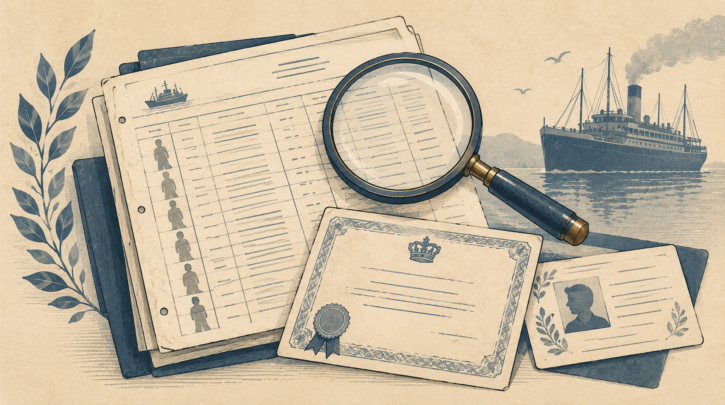 Illustration of researching records to find a Swedish emigrant ancestor