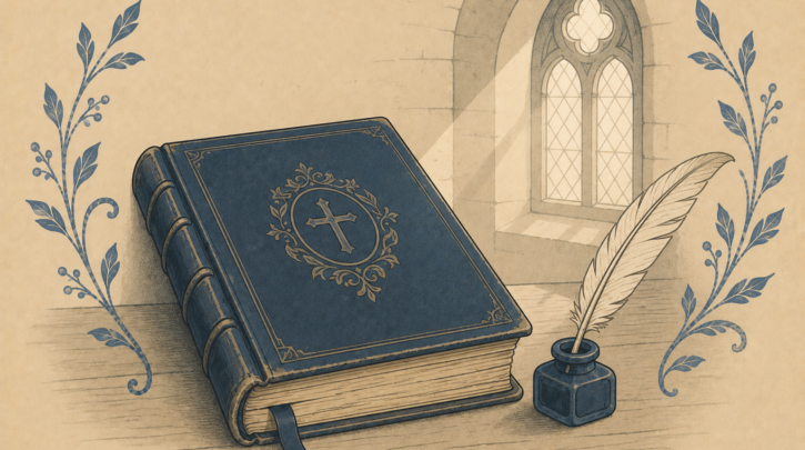 Illustration of a Swedish church record book (kyrkobok)