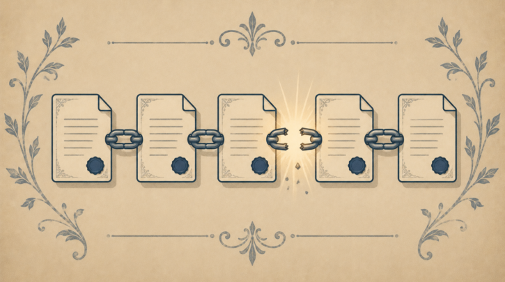 Illustration of a broken chain representing Sweden's pre-2001 dual citizenship ban
