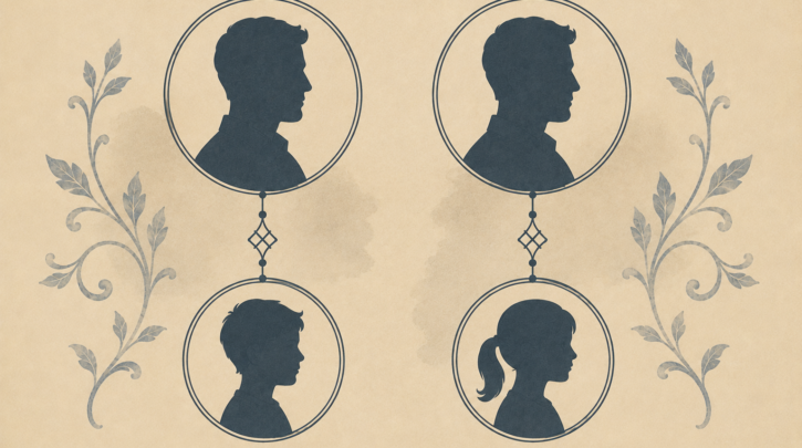 Illustration of the Swedish patronymic naming system