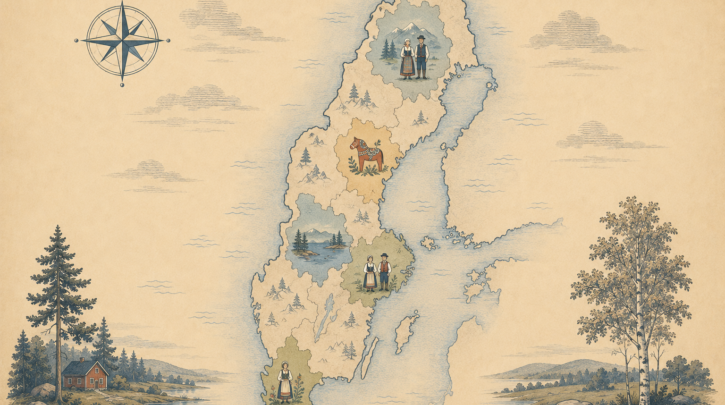 Illustration of Sweden's distinct provincial heritage